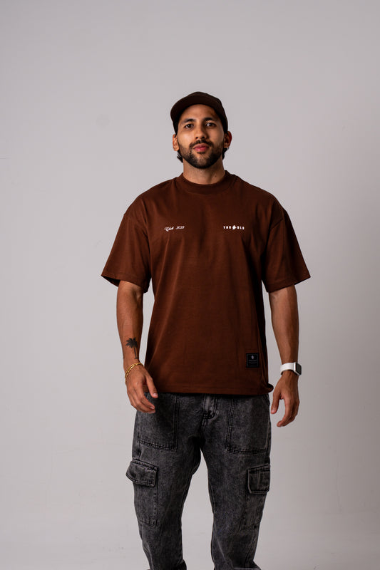 WHAT IF ALL WORKS OUT? T-SHIRT - BROWN