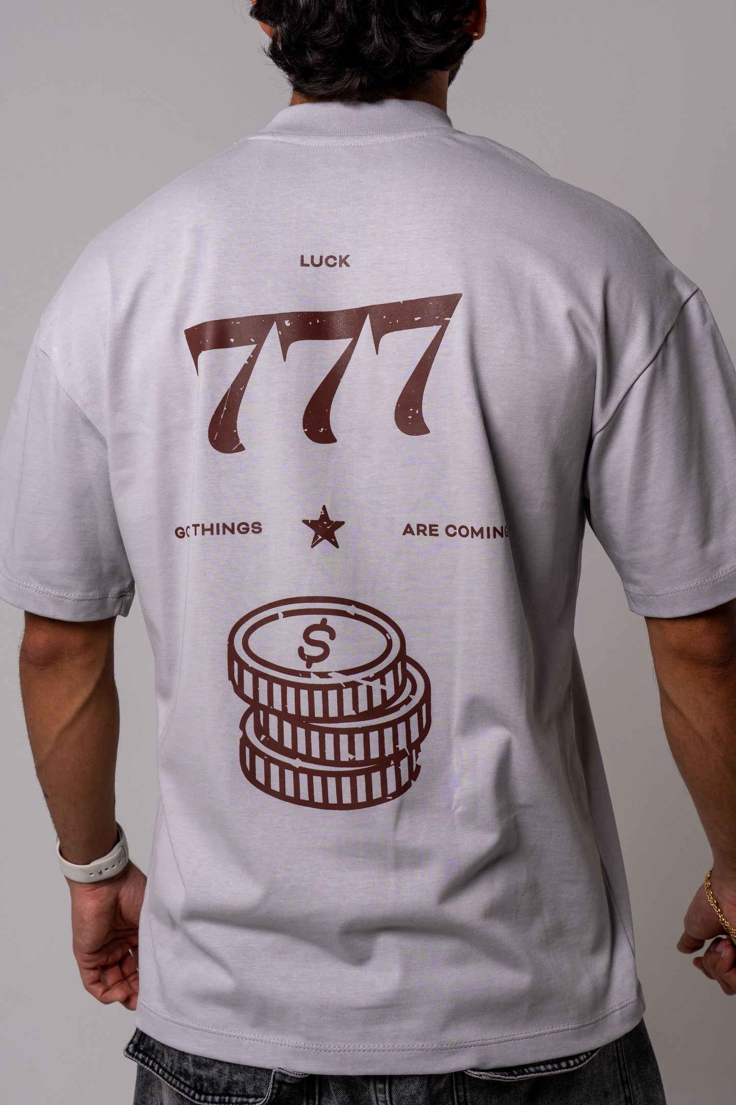 LUCKY 777 T -SHIRT - GREY