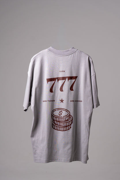 LUCKY 777 T -SHIRT - GREY