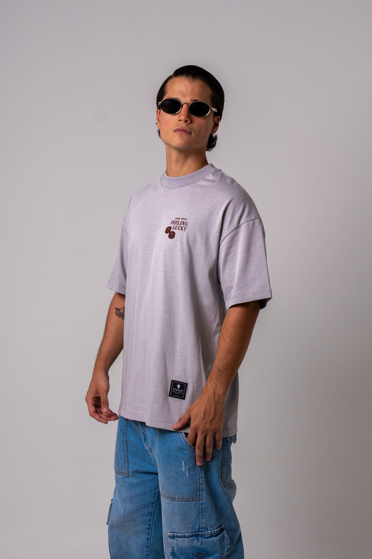 LUCKY 777 T -SHIRT - GREY