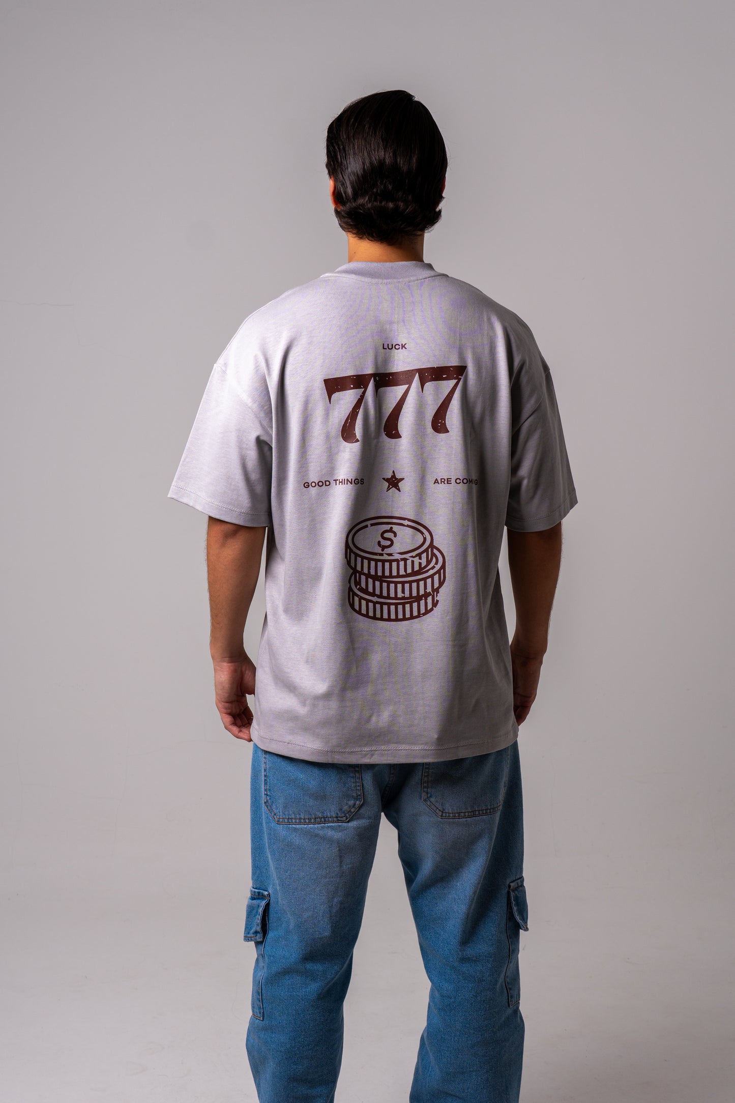 LUCKY 777 T -SHIRT - GREY