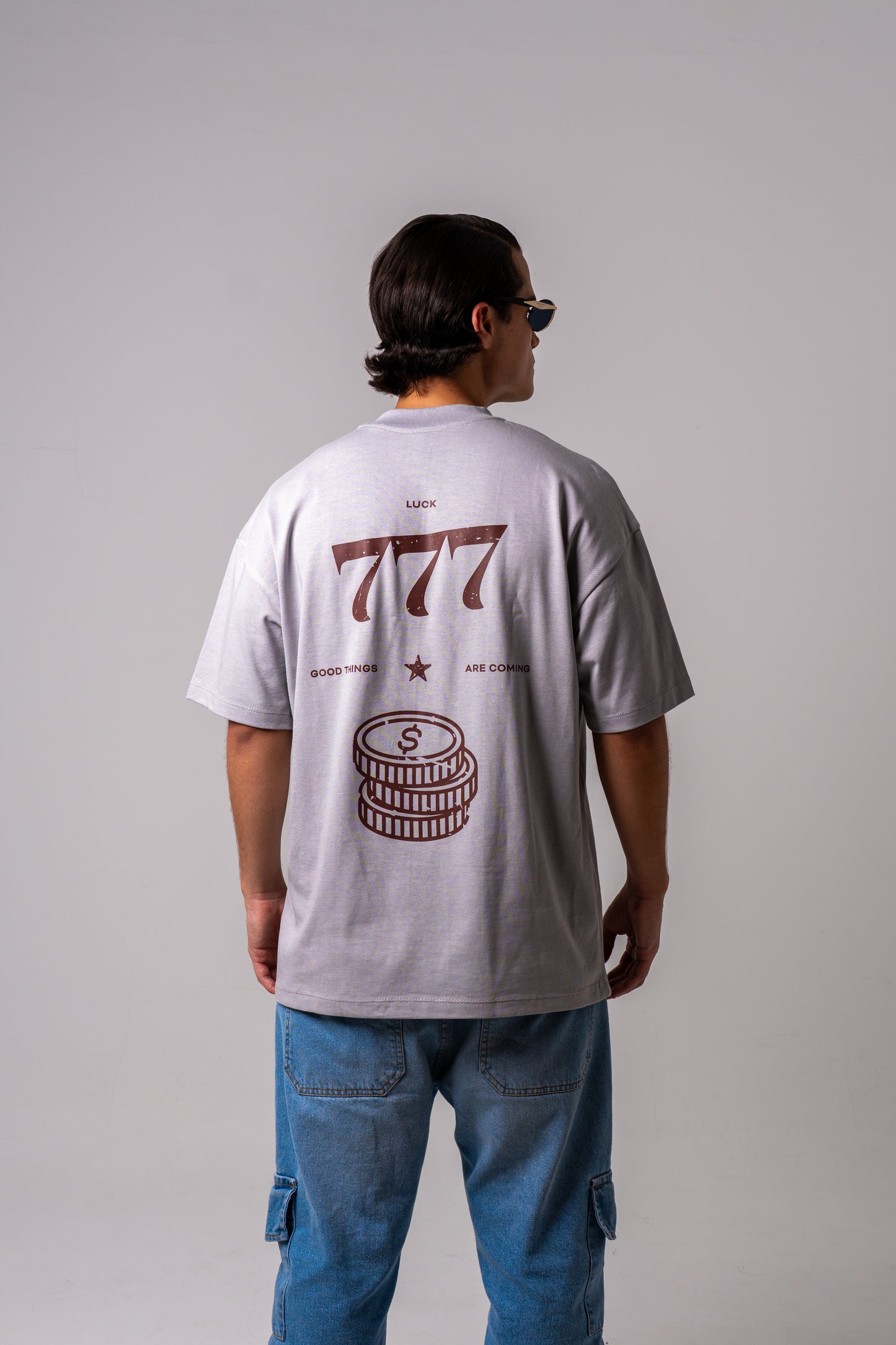LUCKY 777 T -SHIRT - GREY