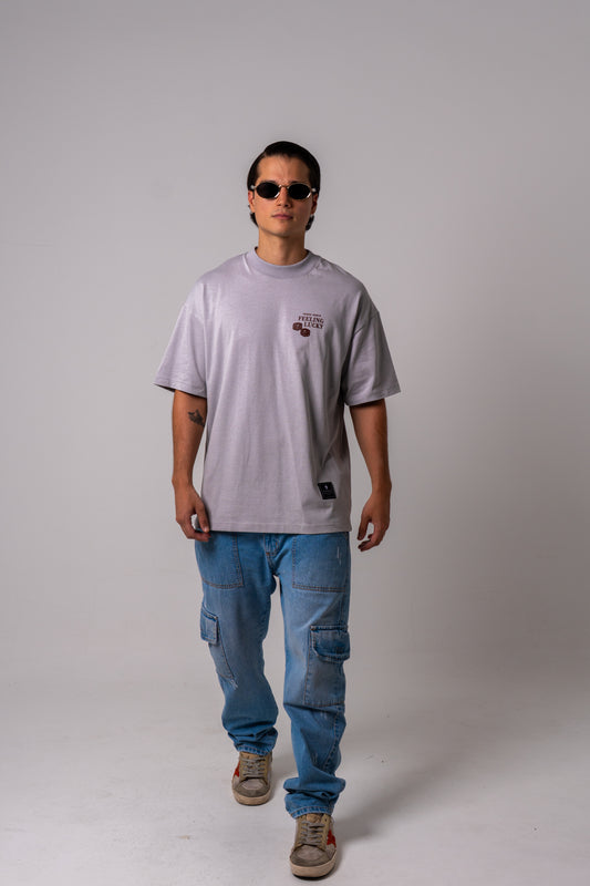 LUCKY 777 T -SHIRT - GREY