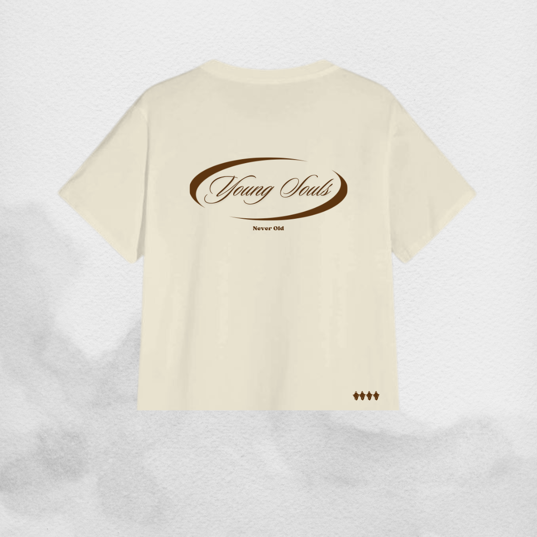 NEVER OLD BOXY T SHIRT - BEIGE