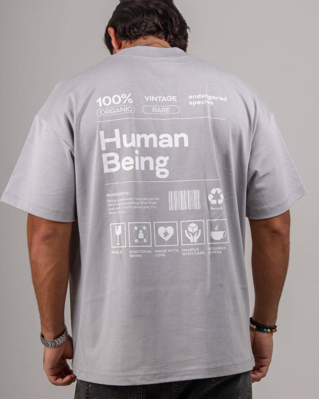 YS HUMAN MADE TEE — GREY