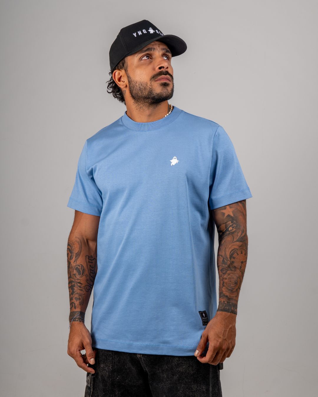 YS ESSENTIAL SLIM TEE — BLUE
