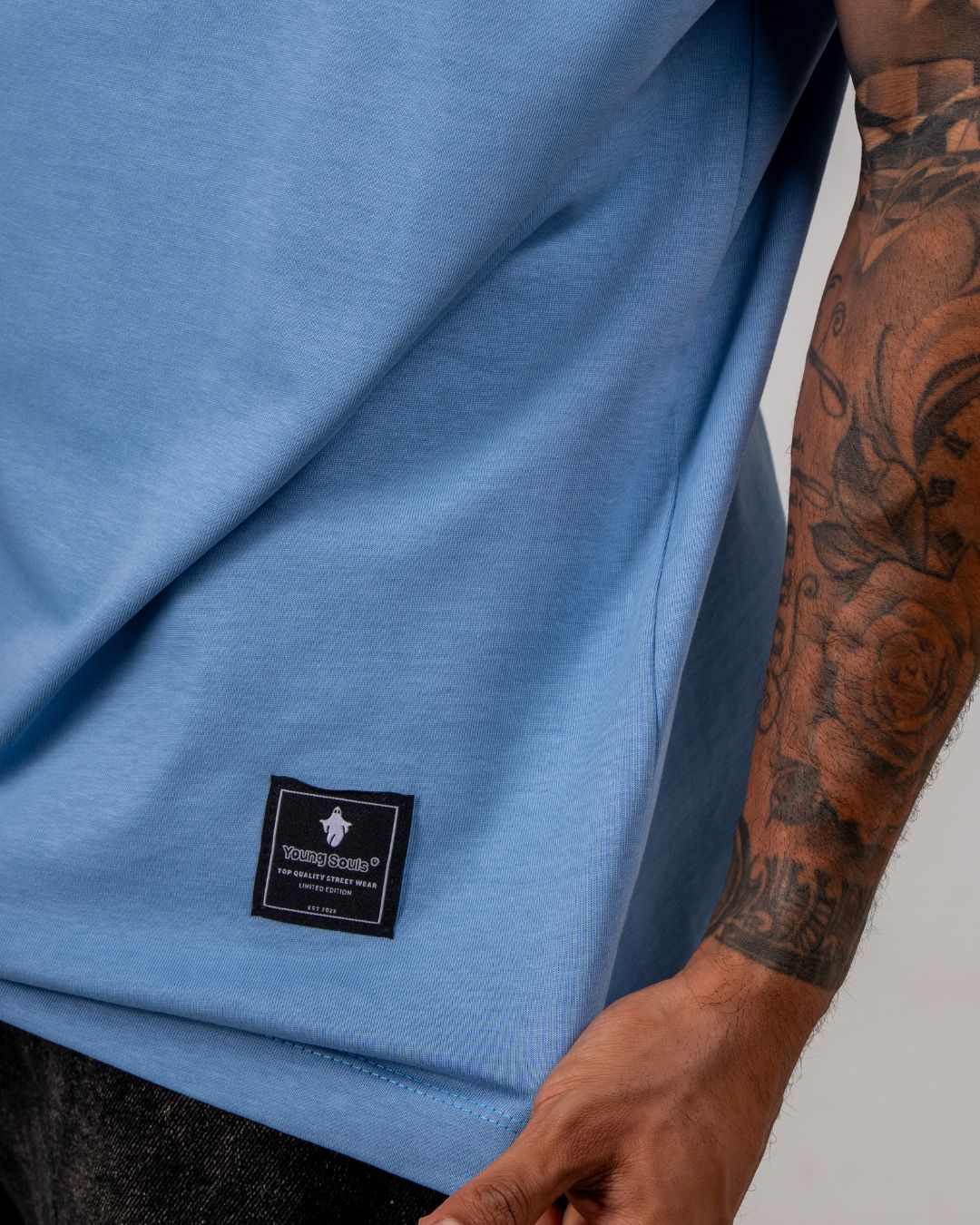 YS ESSENTIAL SLIM TEE — BLUE