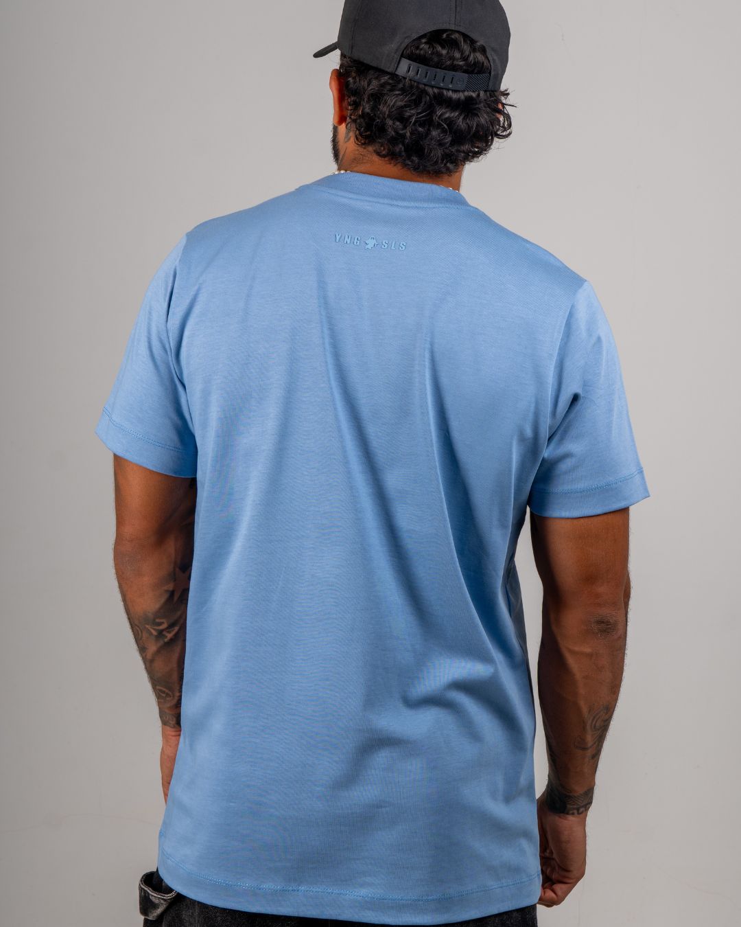 YS ESSENTIAL SLIM TEE — BLUE