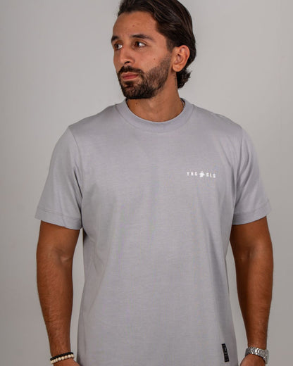 YS ESSENTIAL SLIM TEE — GREY