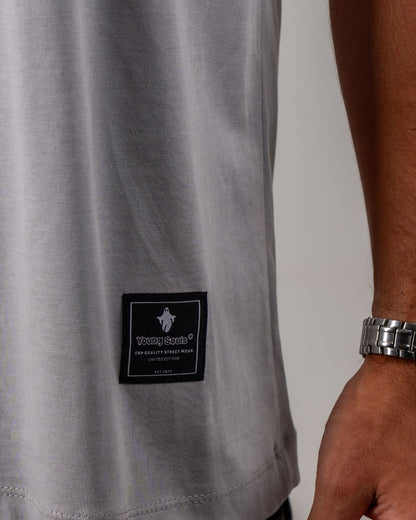 YS ESSENTIAL SLIM TEE — GREY