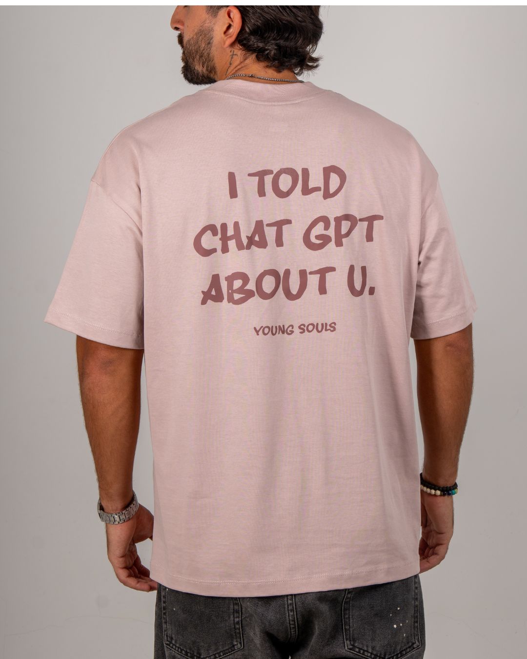YS I TOLD CHATGPT TEE — DUSTY ROSE