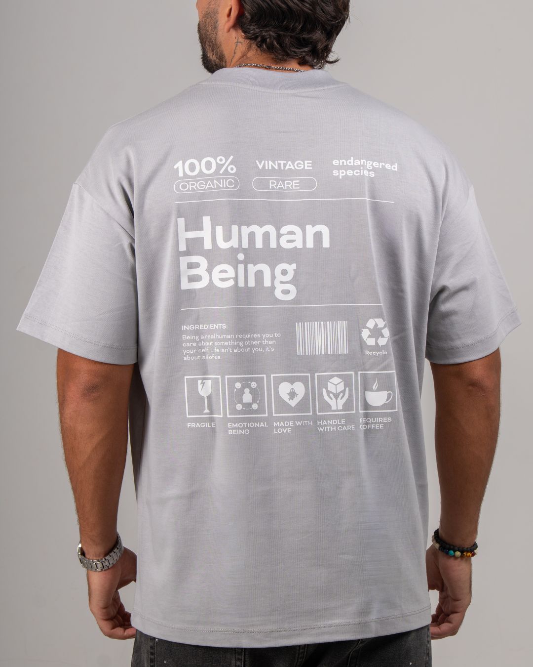 YS HUMAN MADE TEE — GREY