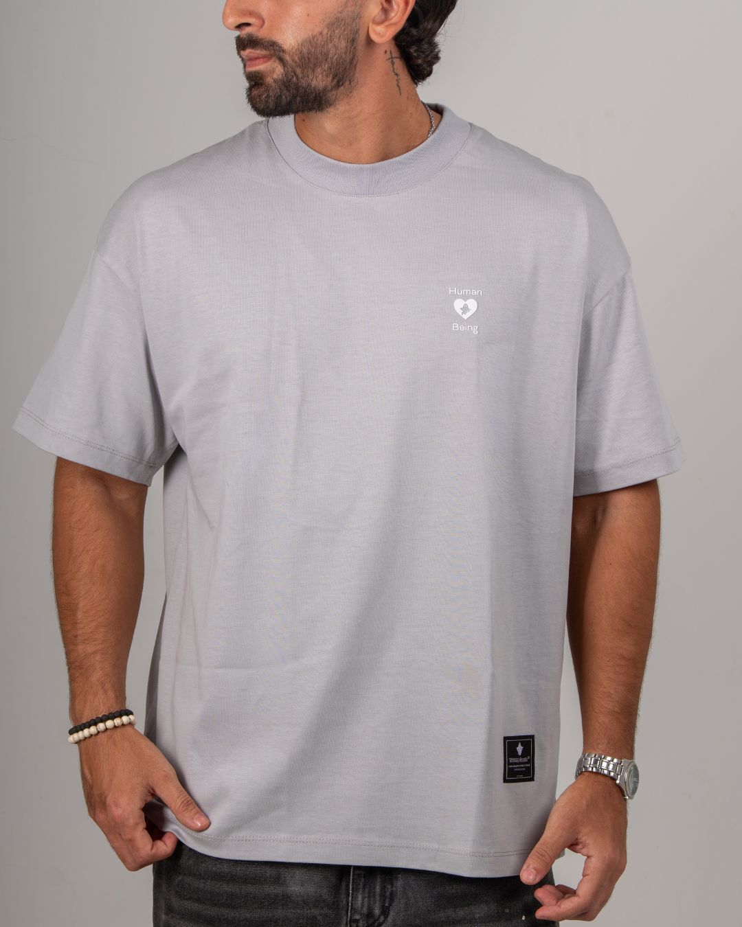 YS HUMAN MADE TEE — GREY