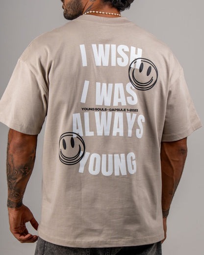 YS ALWAYS YOUNG TEE — CAMEL