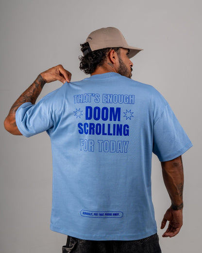YS STOP DOOM SCROLLING TEE — BLUE