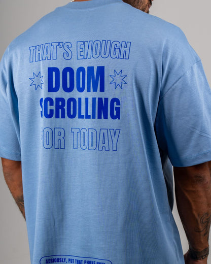 YS STOP DOOM SCROLLING TEE — BLUE